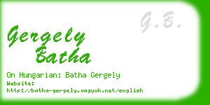 gergely batha business card